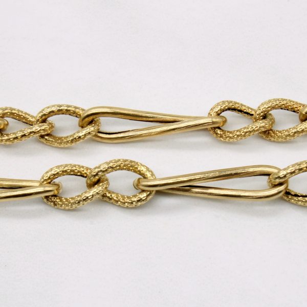 14k Yellow Gold Unique Link Chain | 24  | Fashion