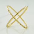 14k Yellow Gold Crisscross Ring | SZ 5.75 | Fashion