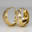 18k Tri Tone Gold Hoop Earrings Sale