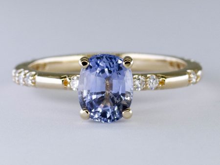 100 Ways  Accented Oval Ceylon Sapphire Ring | 1.56ct | SZ 7 | Hot on Sale