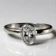 Bezel Set Oval Diamond Engagement Ring | 0.50ct | SZ 6.25 | Sale