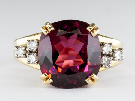 Cavelti  Garnet and Diamond Ring | 6.15ct | 0.15ctw | SZ 5.75 Online