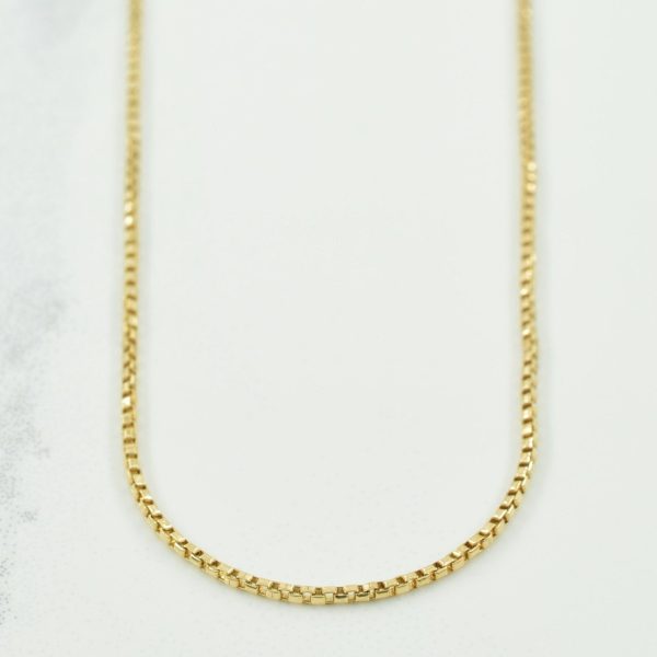 10k Yellow Gold Box Chain | 21  | Cheap