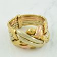 14k Tri Tone Gold Puzzle Ring | SZ 7.5 | Online Hot Sale