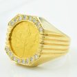 1 10oz Gold Maple & Diamond Ring | 0.32ctw | SZ 9.5 | Online now