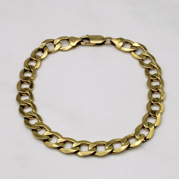 18k Yellow Gold Curb Link Bracelet | 8  | For Discount