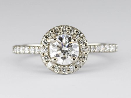 100 Ways  Diamond Halo 18k Ring | 0.65ct, 0.36 ctw | SZ 5.75 Online