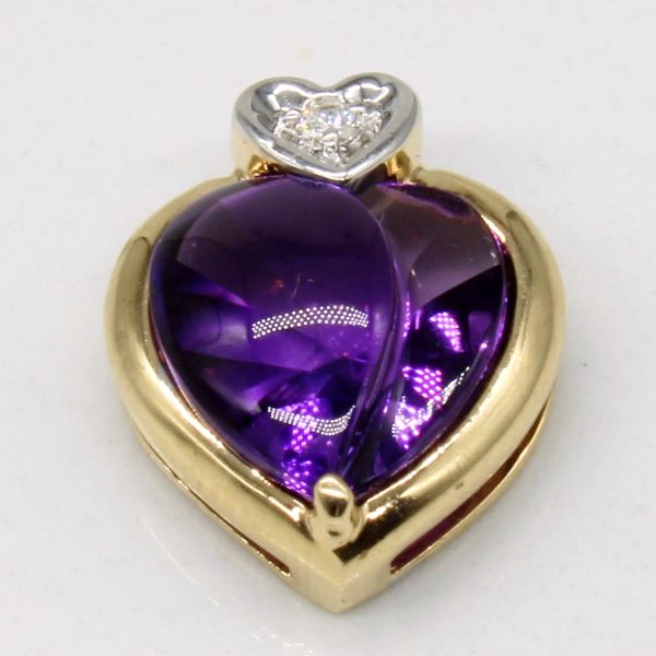 Amethyst & Diamond Heart Pendant | 2.75ct, 0.02ct | Online Hot Sale