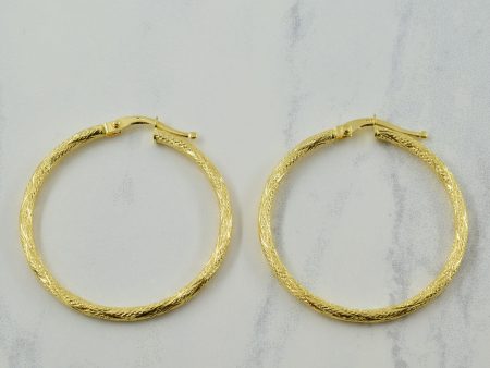 18k Yellow Gold Hoop Earrings | Online Sale