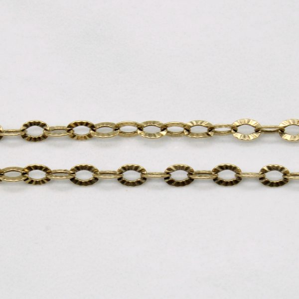 10k Yellow Gold Oval Link Anklet | 12  | Discount