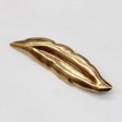 14k Yellow Gold Feather Brooch on Sale