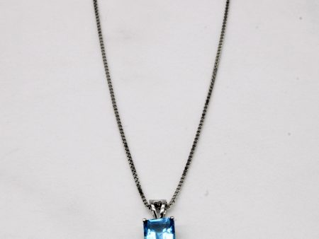 Blue Topaz Pendant & Necklace | 1.75ct | 18  | Online Sale