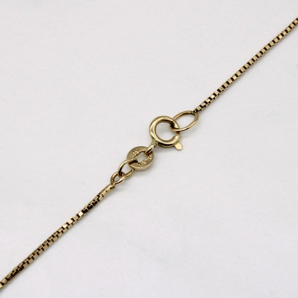 18k Yellow Gold Box Link Chain | 21  | on Sale