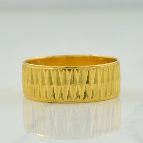 21k Yellow Gold Band | SZ 8.75 | Supply