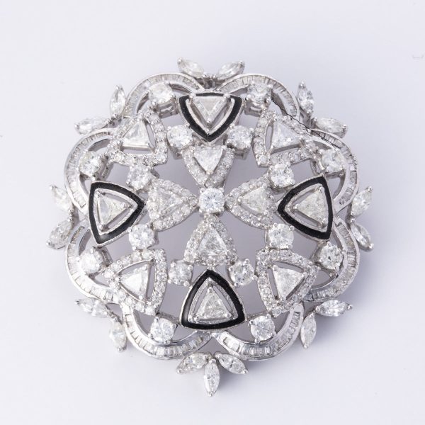 14k White Gold Diamonds Pendant | 8.88 ctw Hot on Sale