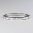 14k White Gold Baguette Semi Eternity Band | Sz 6 | 0.50 ctw Sale