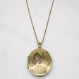 10k Yellow Gold Painted Butterfly Locket & Necklace | 20  | on Sale