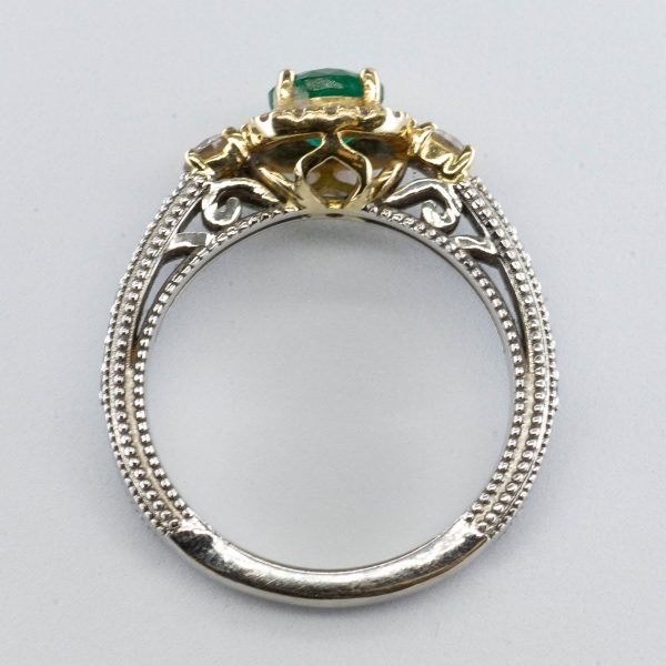 14k Emerald and Diamond Accented Ring | 0.45 ct | SZ 4.75 Sale