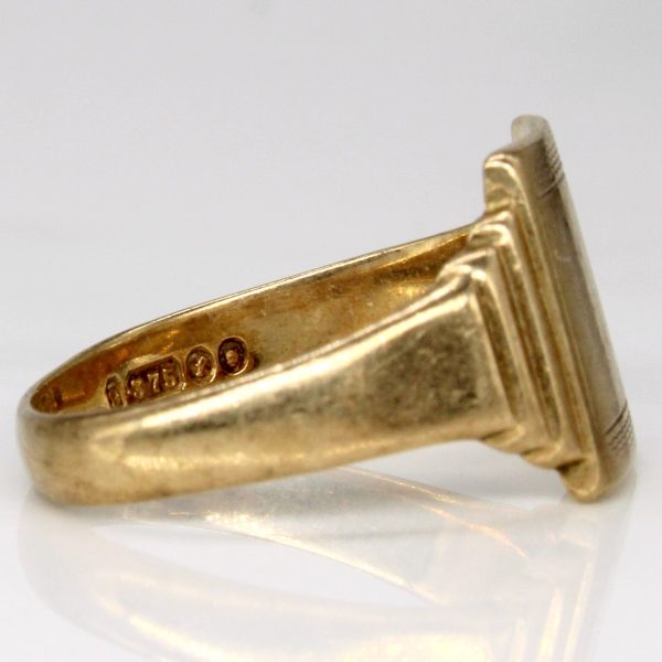 9k Yellow Gold Signet Ring | SZ 10 | Cheap