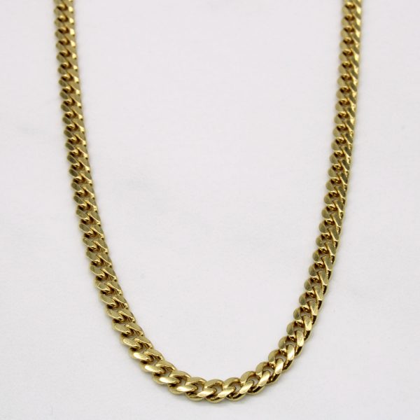 18k Yellow Gold Curb Link Chain | 24  | For Discount