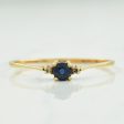 Blue Sapphire & Diamond Ring | 0.22ct, 0.01ctw | SZ 10.75 | For Sale