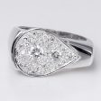 18k White Gold Fancy Design Diamond Ring | 0.57 ctw | Sz 6.75 Online Sale