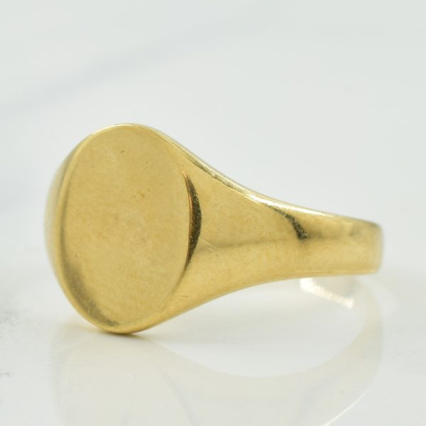 10k Yellow Gold Signet Ring | SZ 5 | Online now