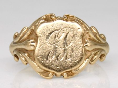 10k Yellow Gold Initial Ring | SZ 5.5 | Discount