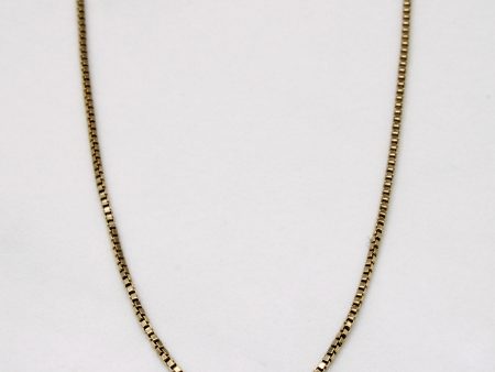 18k Yellow Gold Box Link Chain | 21  | on Sale