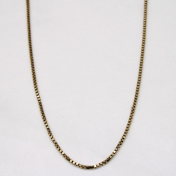 18k Yellow Gold Box Link Chain | 21  | on Sale