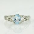 Aquamarine & Diamond Ring | 0.65ct, 0.12ctw | SZ 7.75 | Online now