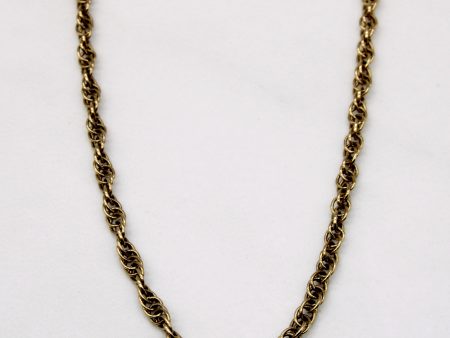 10k Yellow Gold Woven Circle Link Chain | 18  | Hot on Sale