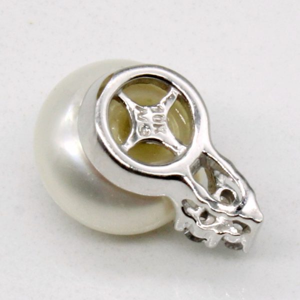 Button Pearl & Diamond Pendant | 0.06ctw | Supply