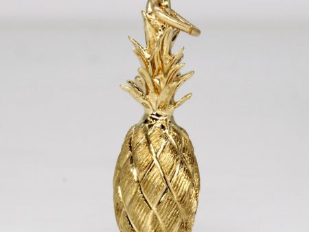 14k Yellow Gold Pineapple Pendant Online Hot Sale