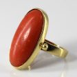 Bezel Set Coral Cocktail Ring | 9.00ct | SZ 6 | Supply