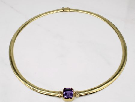 Amethyst & Diamond Necklace | 4.70ct, 0.06ctw | 18  | For Cheap