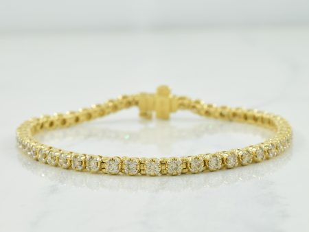 10k Yellow Gold Diamond Tennis Bracelet | 2.08ctw | 7  | Supply