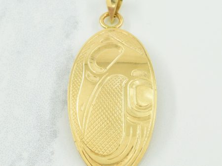 14k Yellow Gold Indigenous Art Pendant | Online Hot Sale