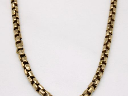 14k Yellow Gold Box Link Chain | 24  | Fashion