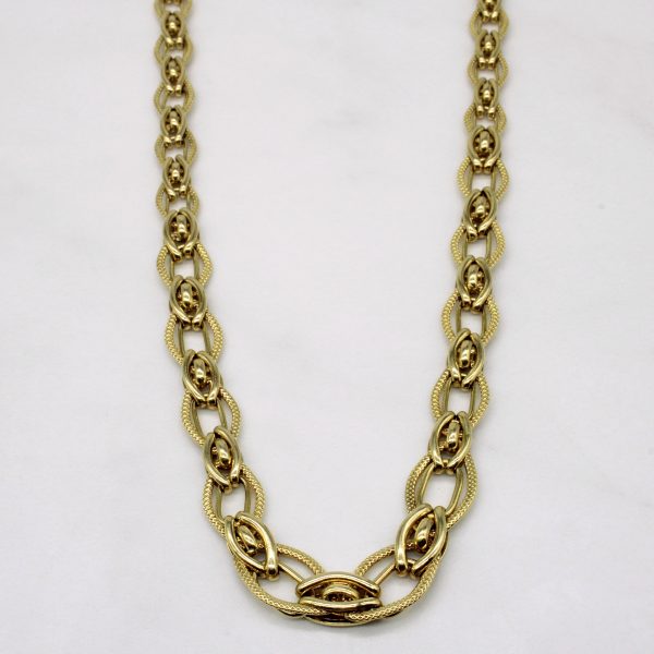 14k Yellow Gold Unique Link Chain | 18  | on Sale