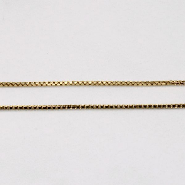 14k Yellow Gold Box Link Chain | 15  | Discount