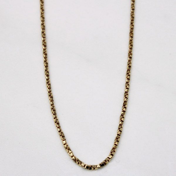 10k Yellow Gold Box Link Rope Chain | 20  | Sale