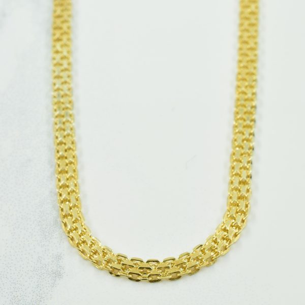 18k Yellow Gold Bismarck Chain | 17  | For Discount