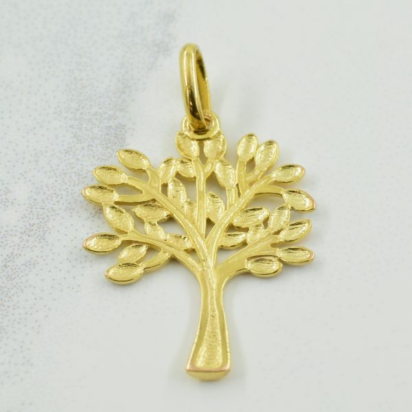 10k Yellow Gold Tri Tone Gold Tree Pendant | Supply