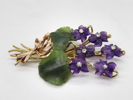 1930s Multi Gem Bouquet Brooch | 23.35ctw | Sale