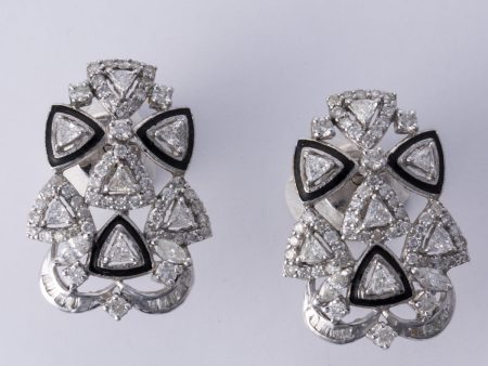 14k White Gold Diamond Earrings | 3.58 ctw Online