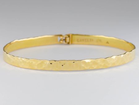 Cavelti  Hammered 18k Gold Bangle |  7  Online