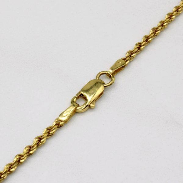 10k Yellow Gold Rope & Ball Chain | 19  | Online Hot Sale