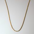 18k Yellow Gold Twisted Rope Chain | 16 | For Sale