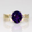 Amethyst & Diamond Cocktail Ring | 1.50ct, 0.05ctw | SZ 6.25 | Online Sale